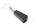 Banaanstekker/banaanplug stackable 4mm zwart